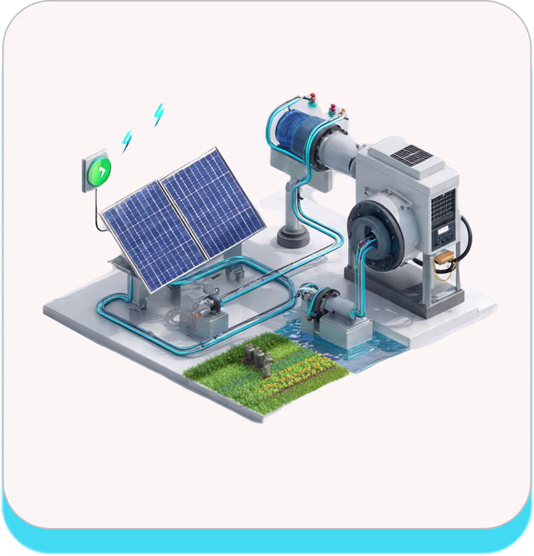 AC powered solar water pumping system