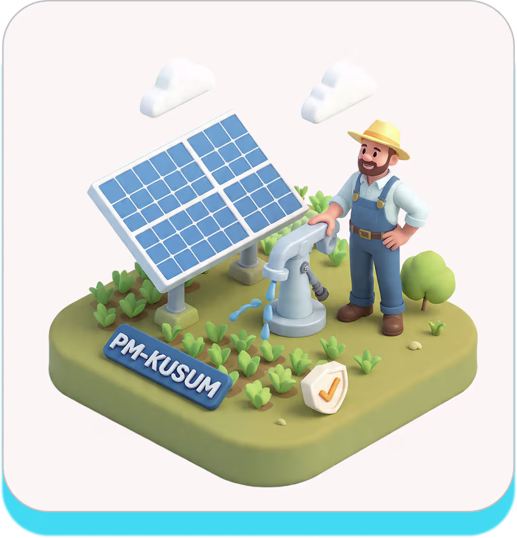 PM-KUSUM supported solar irrigation pump