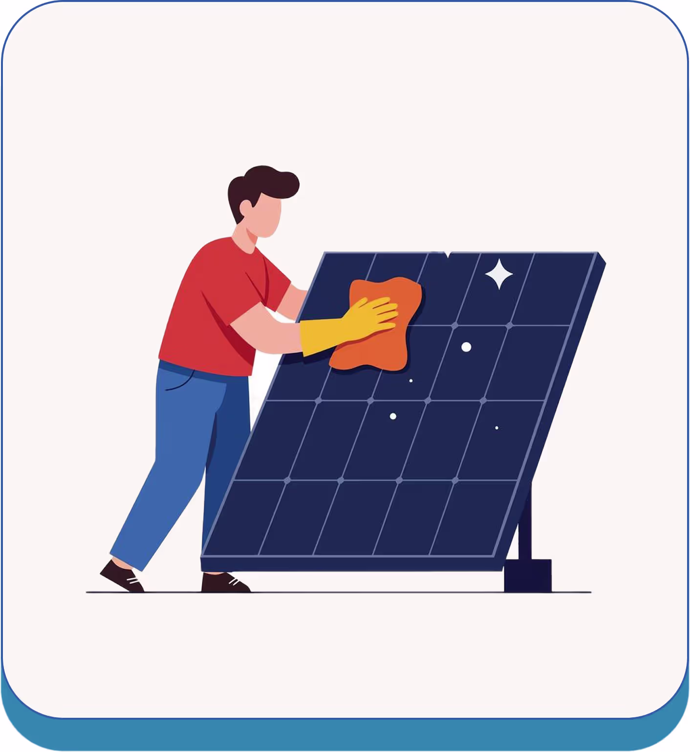 Solar panel surface cleaning